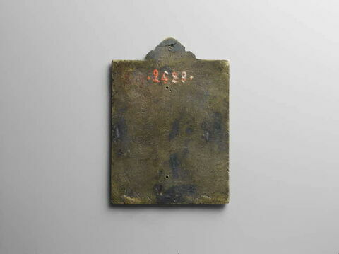 Plaquette : la Vierge à l'enfant entourés d'anges, image 2/2