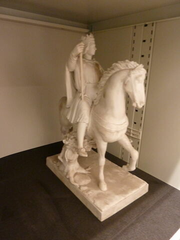 Statuette, figure équestre : Louis IX.