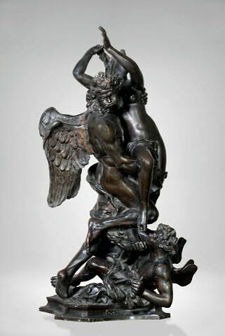 Groupe sculpté : L'enlèvement d'Orithye par Borée, image 2/4