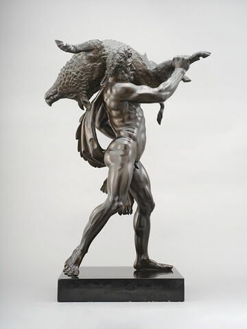 Groupe sculpté : Hercule et le sanglier, image 3/5