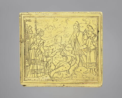 Nécessaire astronomique avec des scènes de l'Ancien Testament : Job et Loth, image 4/10