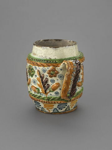 Vase cylindrique à deux anses godronnées, image 3/5
