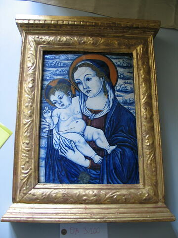 Plaque rectangulaire : la Vierge et l'Enfant