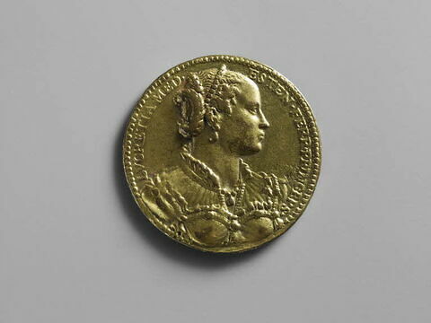 Médaille : Alphonse II d'Este / Lucrèce de Médicis, image 2/2