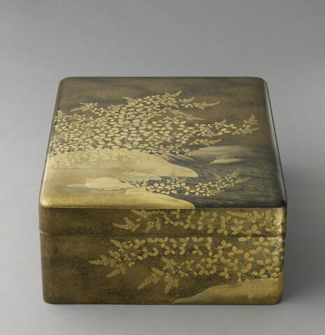 Grande boîte rectangulaire : buisson auprès d'une rivière, image 1/9