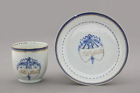 Tasse haute à anse et soucoupe (TH 548 à 550)