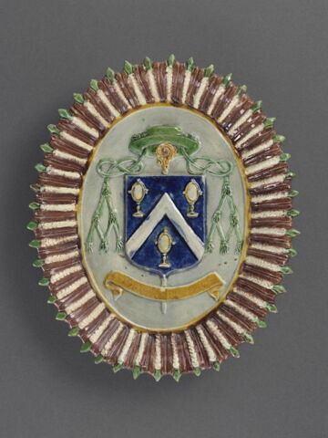 Plat ovale : armoiries de Jean le Mire, évêque d'Anvers (1560-1611), image 1/7
