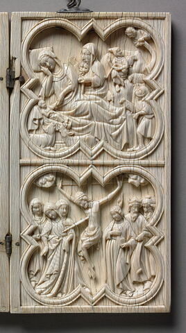 Diptyque à quatre-feuilles : Annonciation, Nativité, Adoration des mages, Crucifixion, image 3/4