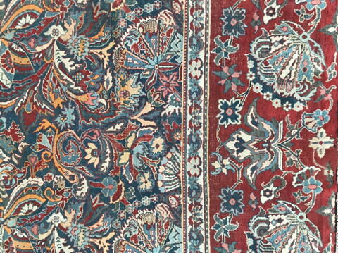 Tapis velours rectangulaire à décor végétal, image 3/10