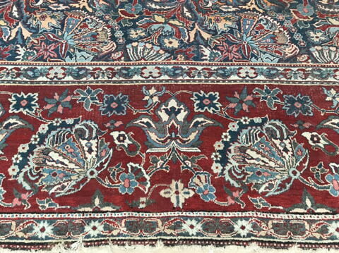 Tapis velours rectangulaire à décor végétal, image 4/10