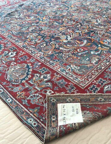 Tapis velours rectangulaire à décor végétal, image 9/10