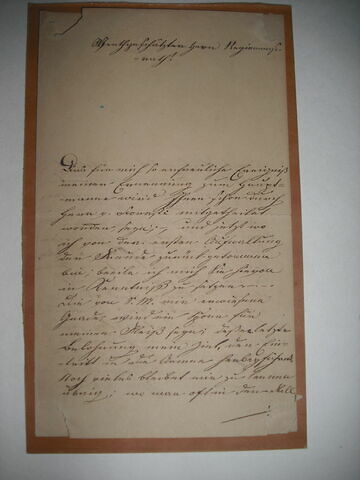 Lettre du duc de Reichstadt adressée à son précepteur M. d'Obenaus