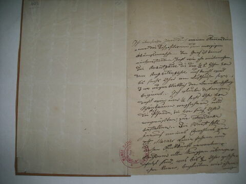Lettre écrite en langue allemande par le duc de Reichstadt et adressée à son précepteur M. d'Obenaus.