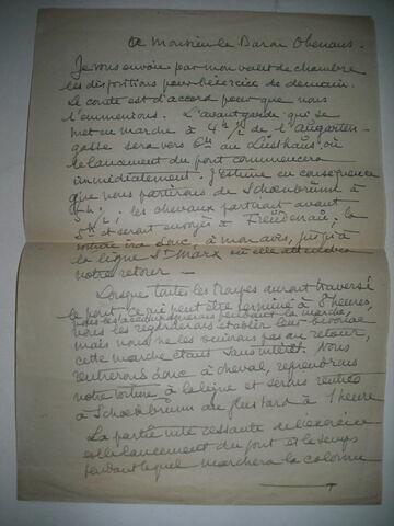 Lettre écrite en langue allemande par le duc de Reichstadt et adressée à son précepteur M. d'Obenaus., image 2/4