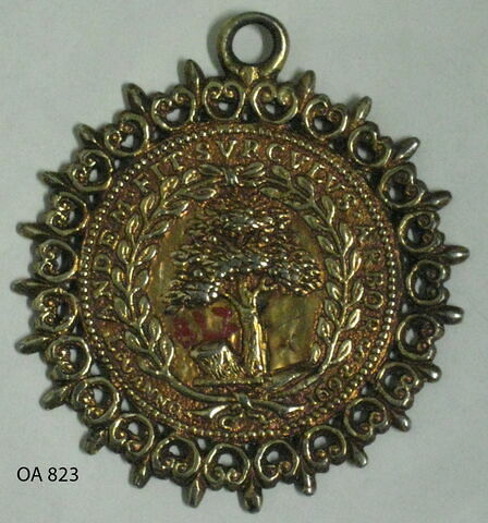 Médaille : Maurice de Nassau / un chêne dans une couronne de lauriers, image 2/2