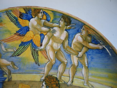 Coupe ronde : Le Sacrifice d'Abel ; Adam et Eve chassés du paradis, image 5/11