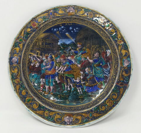 Assiette : Le Triomphe de Joseph, d'un ensemble de six, "Histoire de Joseph" (N 1355 à N 1360)