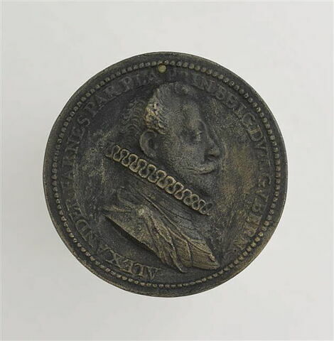 Médaille : Alexandre Farnèse, duc de Parme/ Fortifications d'Anvers, image 1/2