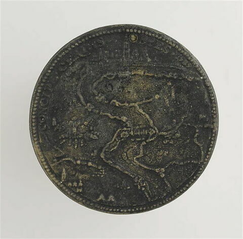 Médaille : Alexandre Farnèse, duc de Parme/ Fortifications d'Anvers, image 2/2