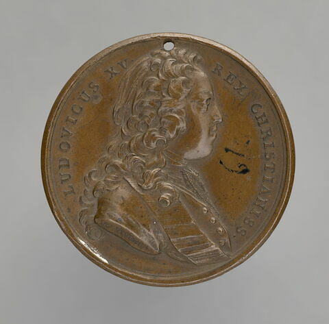 Médaille : Louis XV jeune / figure féminine