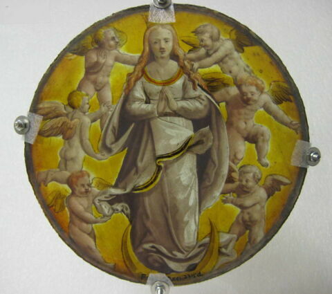 Vitrail rond : Assomption de la Vierge, image 1/1