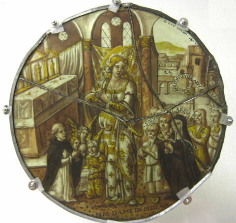 Vitrail : Notre-Dame de Meilan et des orants, image 1/1