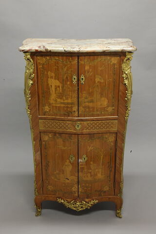 Secrétaire en armoire à marqueterie de scènes chinoises, image 15/17