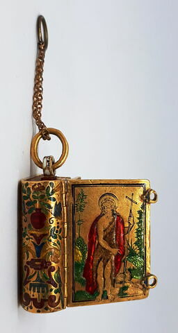 Bijou-reliquaire en forme de petit livre avec saint Jean-Baptiste, image 2/10