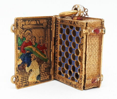 Bijou-reliquaire en forme de petit livre avec saint Jean-Baptiste, image 4/10