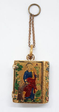 Bijou-reliquaire en forme de petit livre avec saint Jean-Baptiste, image 5/10