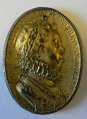 Médaille : Louis XIII jeune/ Louis XIII avec Marie de Médicis en Minerve