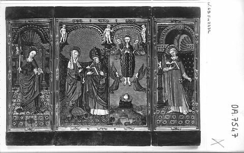 Triptyque : Saints (sainte Geneviève, sainte Marthe, saint Lazare, sainte Madeleine, saint Laurent), image 10/10