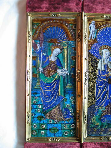 Triptyque : Saints (sainte Geneviève, sainte Marthe, saint Lazare, sainte Madeleine, saint Laurent), image 2/10