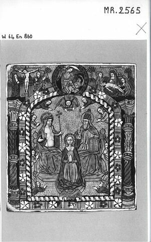 Plaque rectangulaire : Le Couronnement de la Vierge, image 3/3