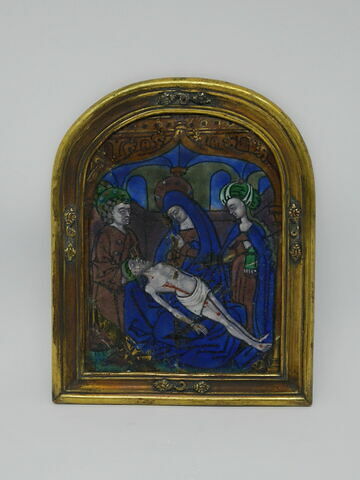 Plaque : Vierge de pitié entre saint Jean et sainte Madeleine, image 3/6