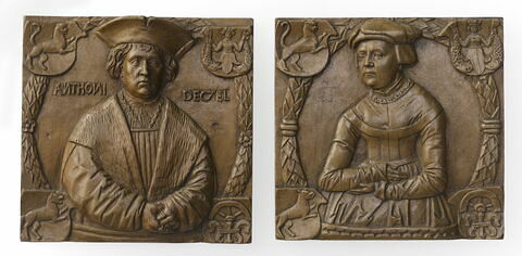 Plaquette : portrait de la femme d'Antoine Deczel, image 3/3