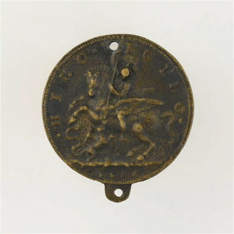 Médaille : Philippe II d'Espagne / saint Georges, image 2/2