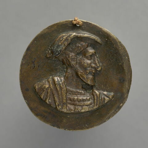 Médaille : personnage inconnu / figure de femme entouré de vingt têtes, image 1/2