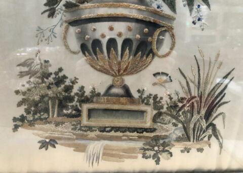 Tableau brodé : un vase de fleurs, image 4/5