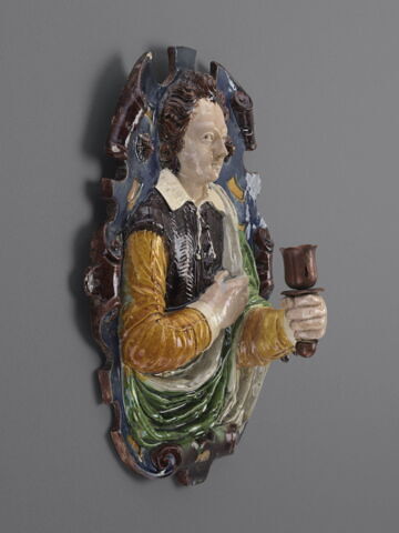 Plaque porte-lumière : Jeune homme en buste, image 4/9