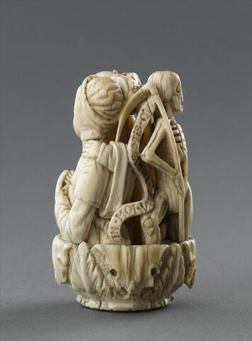 Pommeau de sceptre de confrérie : un couple et la Mort, image 5/9