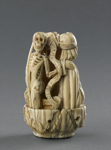 Pommeau de sceptre de confrérie : un couple et la Mort, image 6/9