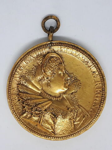 Médaille : Marie de Medicis / la Reine en Cybèle dirigeant le navire de l'Etat