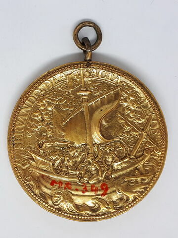 Médaille : Marie de Medicis / la Reine en Cybèle dirigeant le navire de l'Etat, image 2/2
