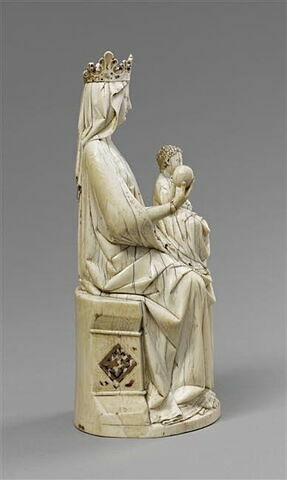 Statuette : Vierge à l'Enfant trônant, image 5/8