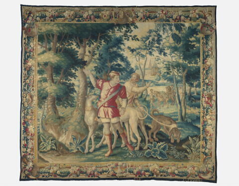 Fragment d'une tapisserie : allégorie du mois de juillet, la chasse au cerf, le Retour de la chasse, image 2/6