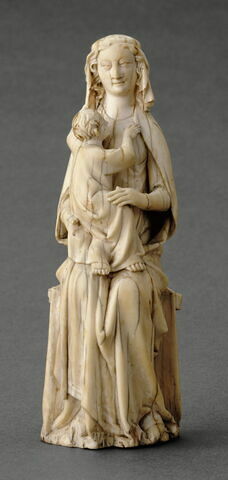 Statuette : Vierge à l'Enfant assise, image 1/3