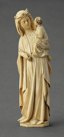 Statuette : Vierge à l'enfant debout