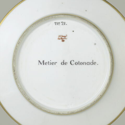 Assiette du Service Encyclopédique : Metier de Cotonade, image 2/2