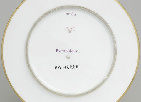 Assiette du Service Encyclopédique : Le Rémouleur, image 2/2